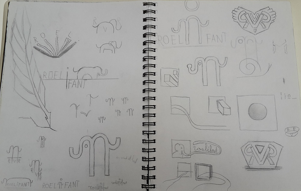 sketches of ideas for logos