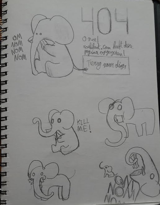 sketches of elephants