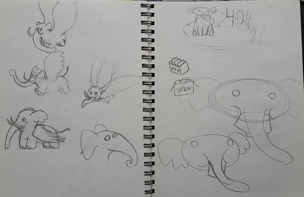 sketches of elephants