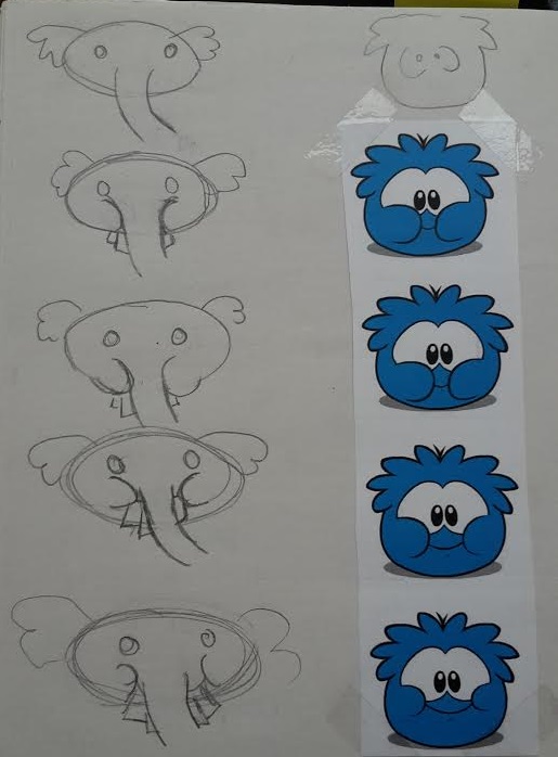 sketches of elephants