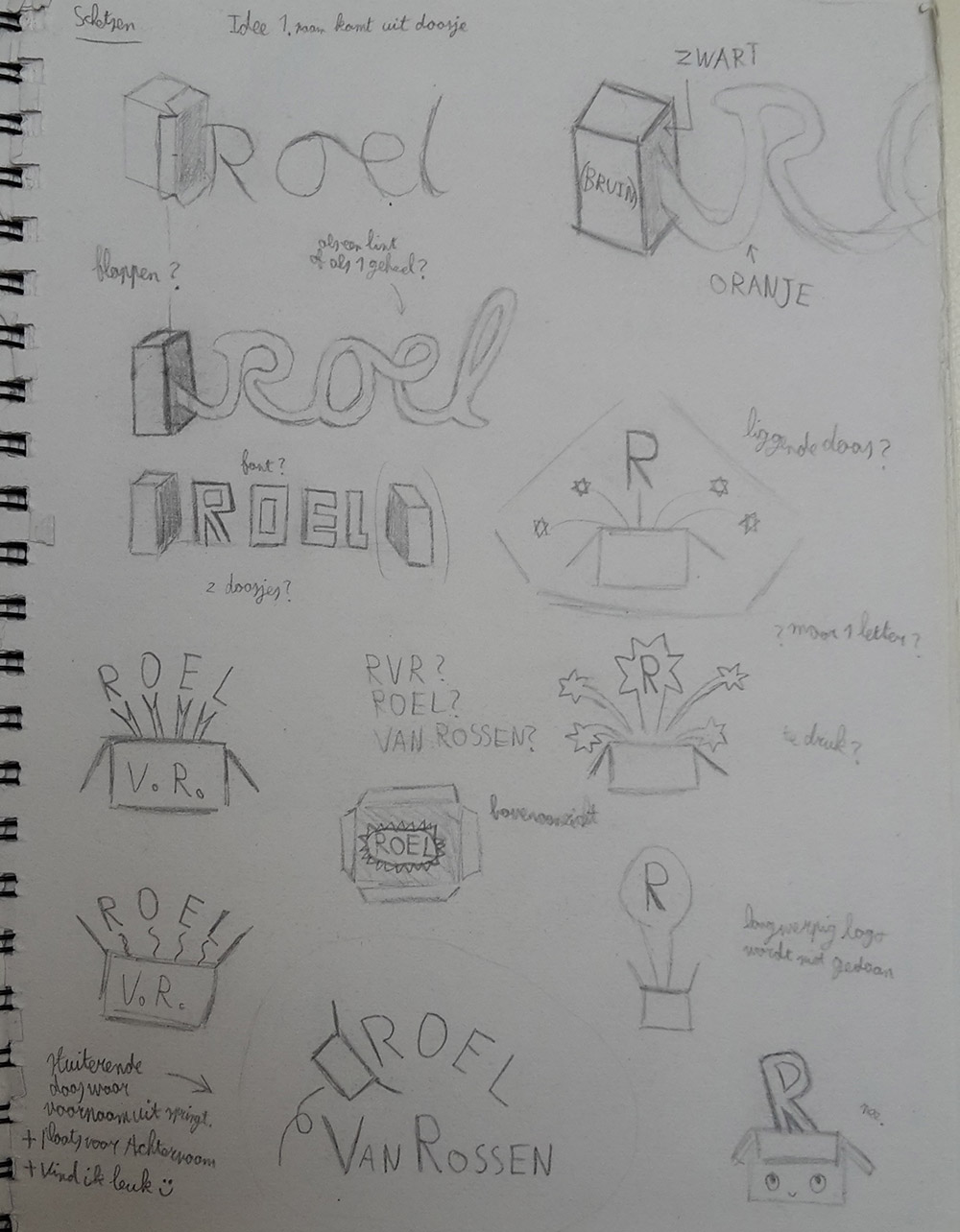 sketches of ideas for logos