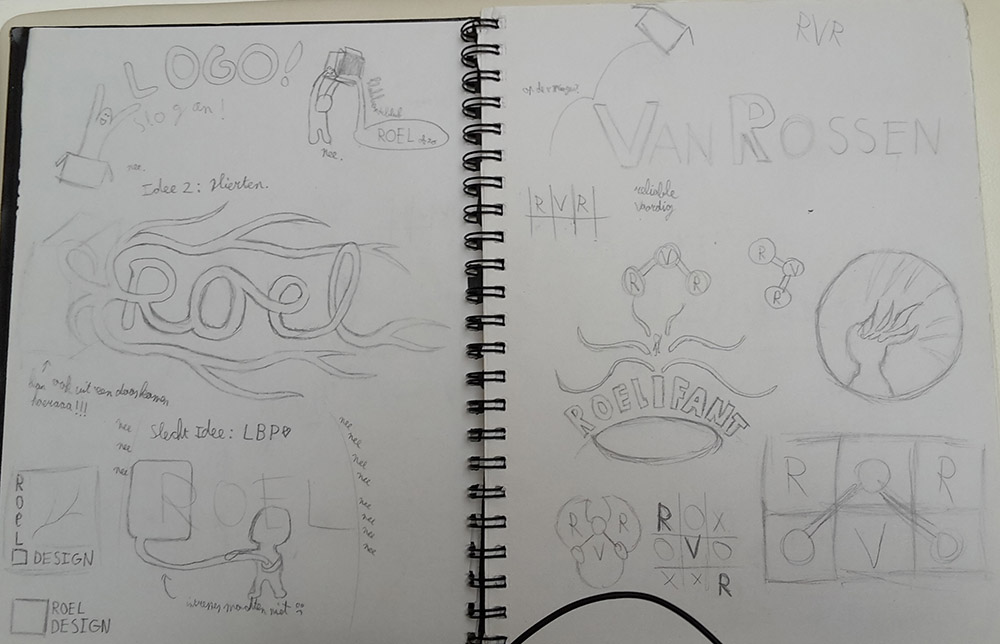 sketches of ideas for logos