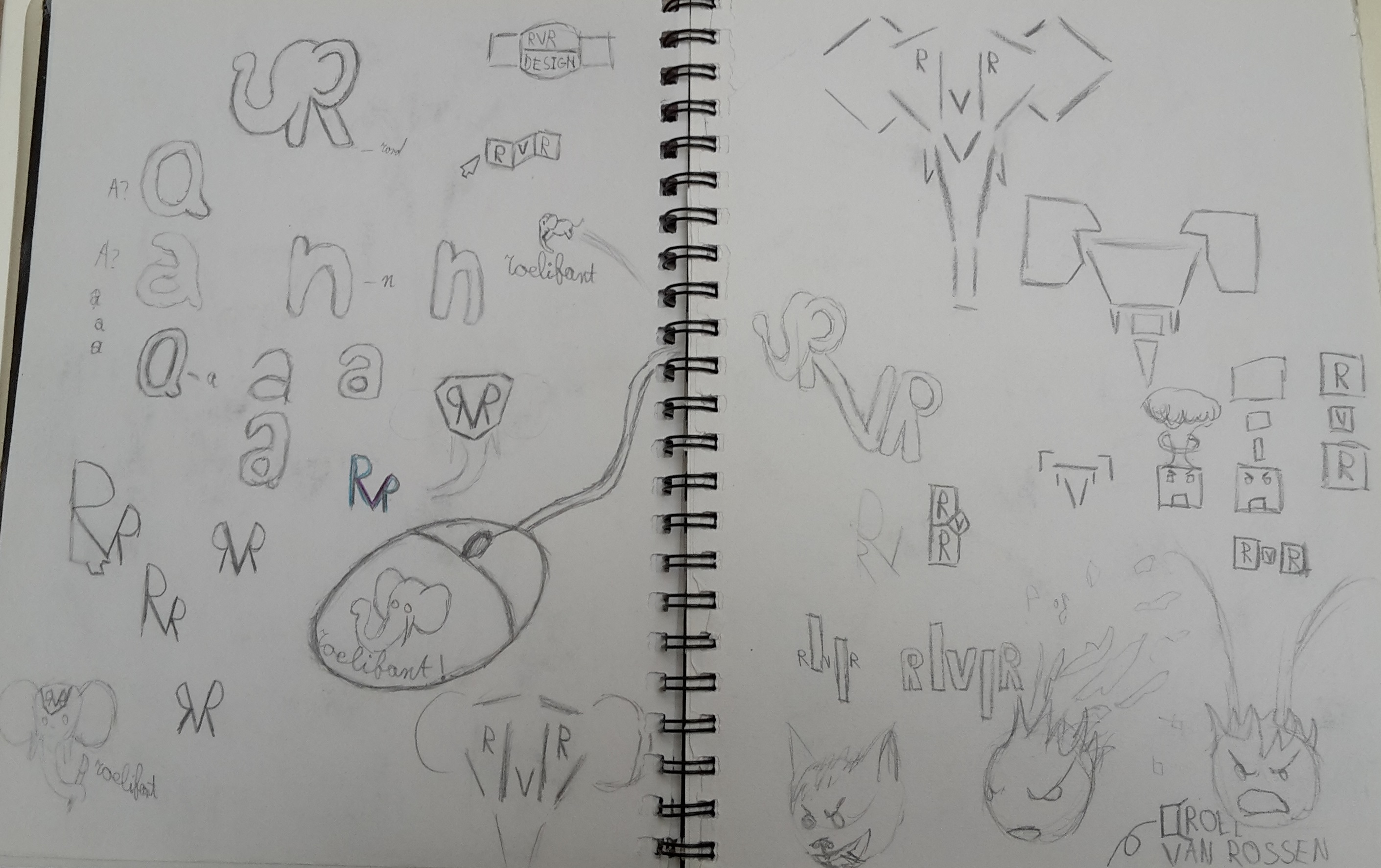 sketches of ideas for logos