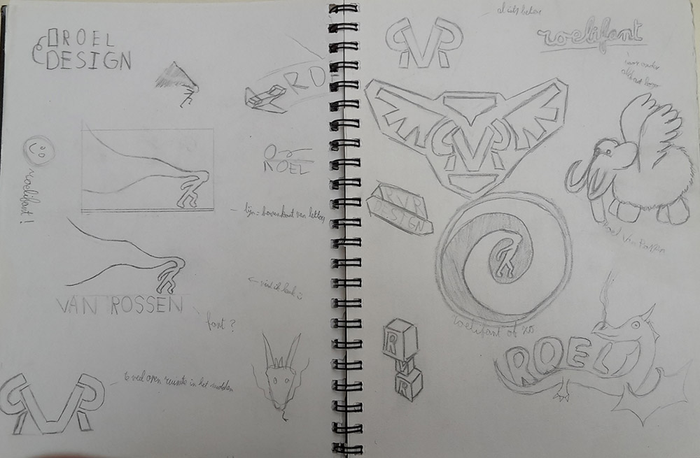 sketches of ideas for logos