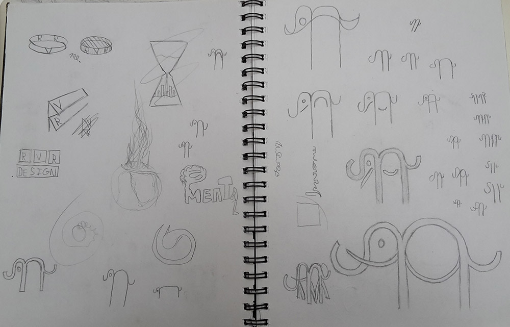 sketches of ideas for logos