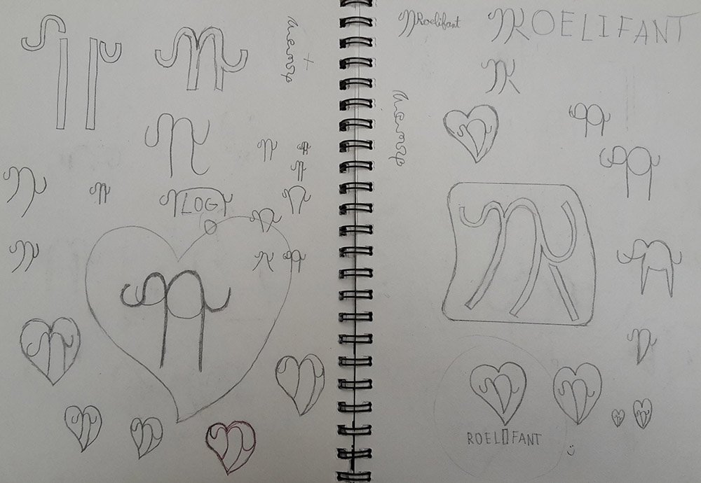 sketches of ideas for logos