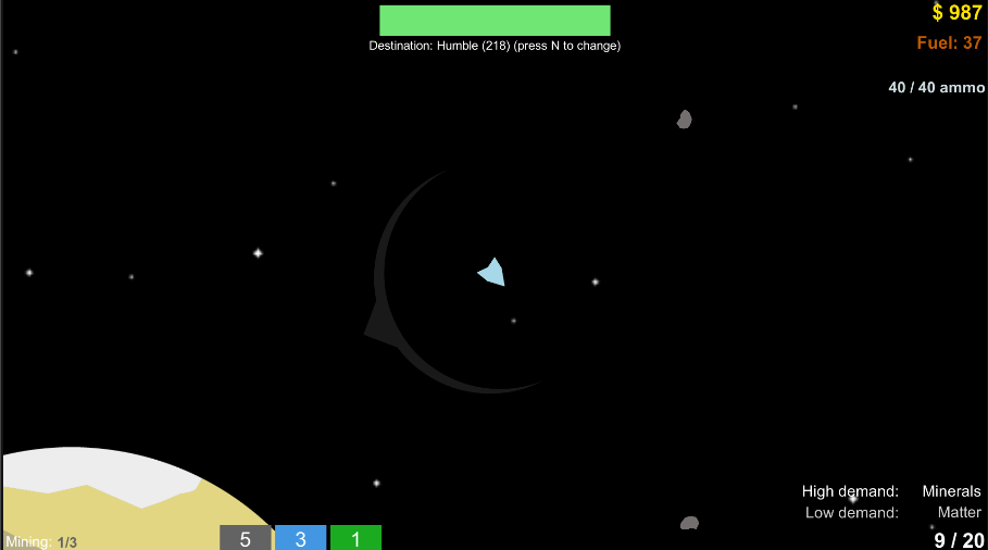 First version of the background stars
