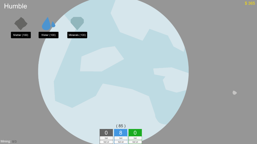 First version of the planet interface